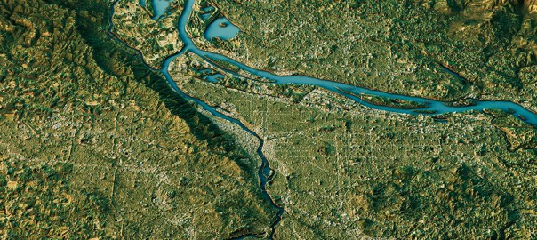 A rendering of a river system in Oregon (Image: stock image)